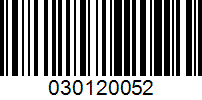 Barcode for 030120052