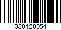 Barcode for 030120054