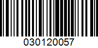 Barcode for 030120057