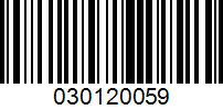 Barcode for 030120059