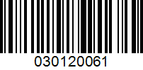 Barcode for 030120061