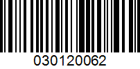 Barcode for 030120062