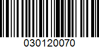 Barcode for 030120070