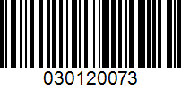 Barcode for 030120073