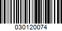 Barcode for 030120074