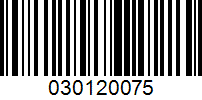 Barcode for 030120075