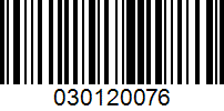 Barcode for 030120076