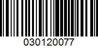 Barcode for 030120077