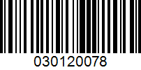 Barcode for 030120078