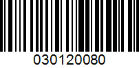 Barcode for 030120080