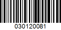 Barcode for 030120081