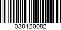 Barcode for 030120082