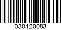 Barcode for 030120083