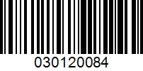 Barcode for 030120084