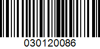 Barcode for 030120086