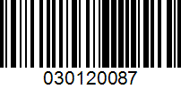 Barcode for 030120087