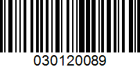 Barcode for 030120089