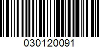 Barcode for 030120091