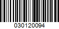 Barcode for 030120094