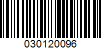 Barcode for 030120096