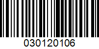 Barcode for 030120106