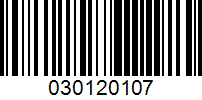 Barcode for 030120107