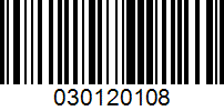 Barcode for 030120108