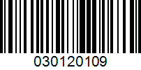 Barcode for 030120109