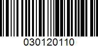 Barcode for 030120110