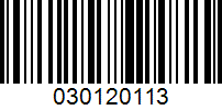 Barcode for 030120113