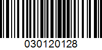 Barcode for 030120128
