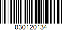 Barcode for 030120134