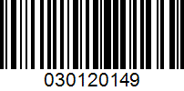 Barcode for 030120149