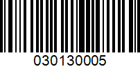 Barcode for 030130005