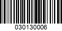 Barcode for 030130006