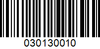 Barcode for 030130010