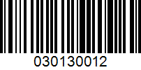 Barcode for 030130012