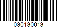 Barcode for 030130013