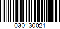 Barcode for 030130021