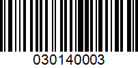 Barcode for 030140003