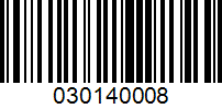 Barcode for 030140008