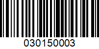 Barcode for 030150003