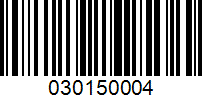 Barcode for 030150004