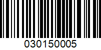 Barcode for 030150005