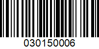 Barcode for 030150006