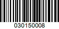 Barcode for 030150008