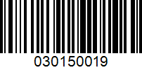 Barcode for 030150019