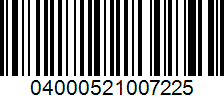 Barcode 04000521007225