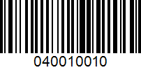 Barcode for 040010010