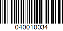 Barcode for 040010034